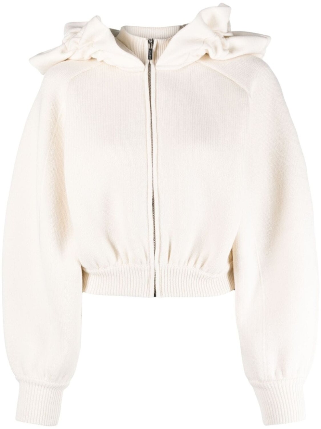 

Jacquemus La Maille Crinoline ruffled hoodie, нейтральный цвет