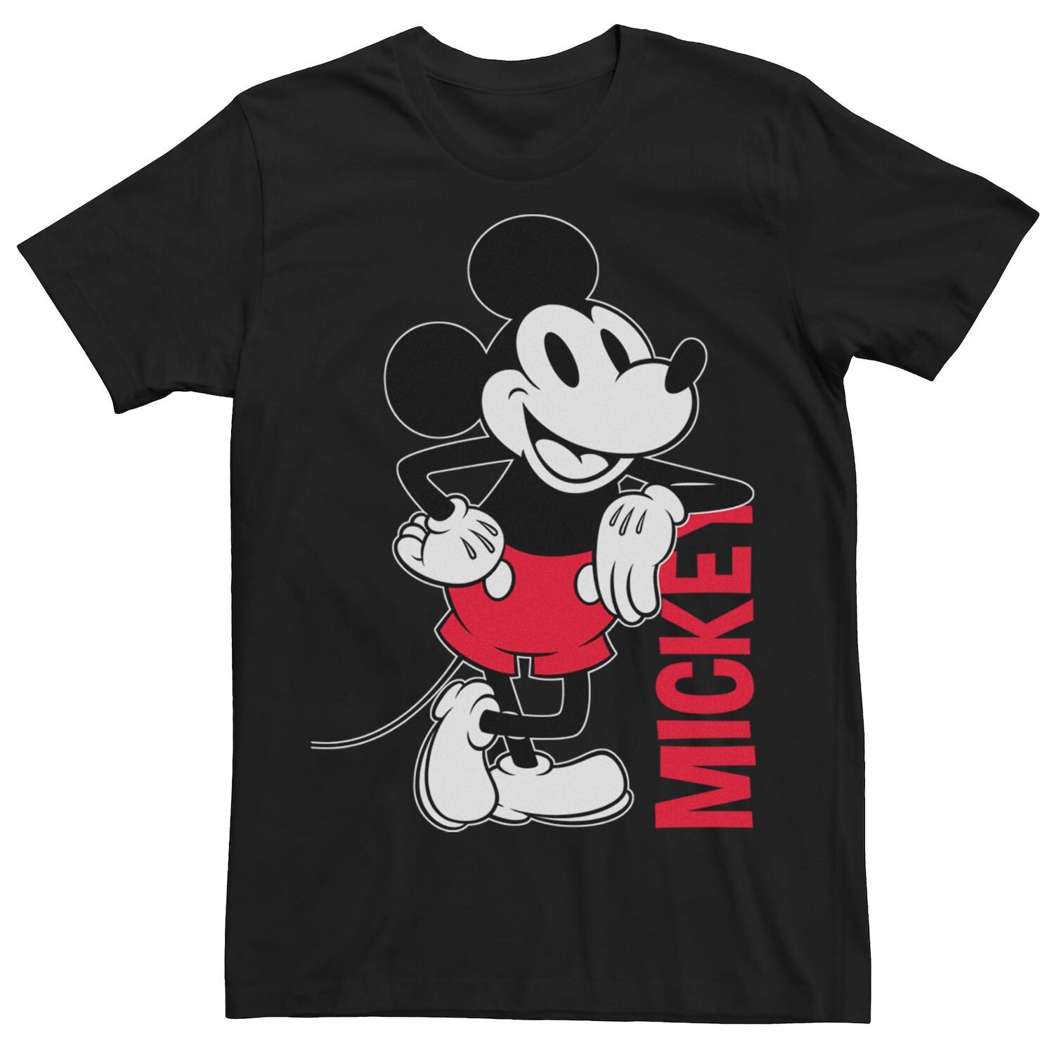 

Мужская винтажная футболка с Микки Маусом и контуром Микки Мауса Disney