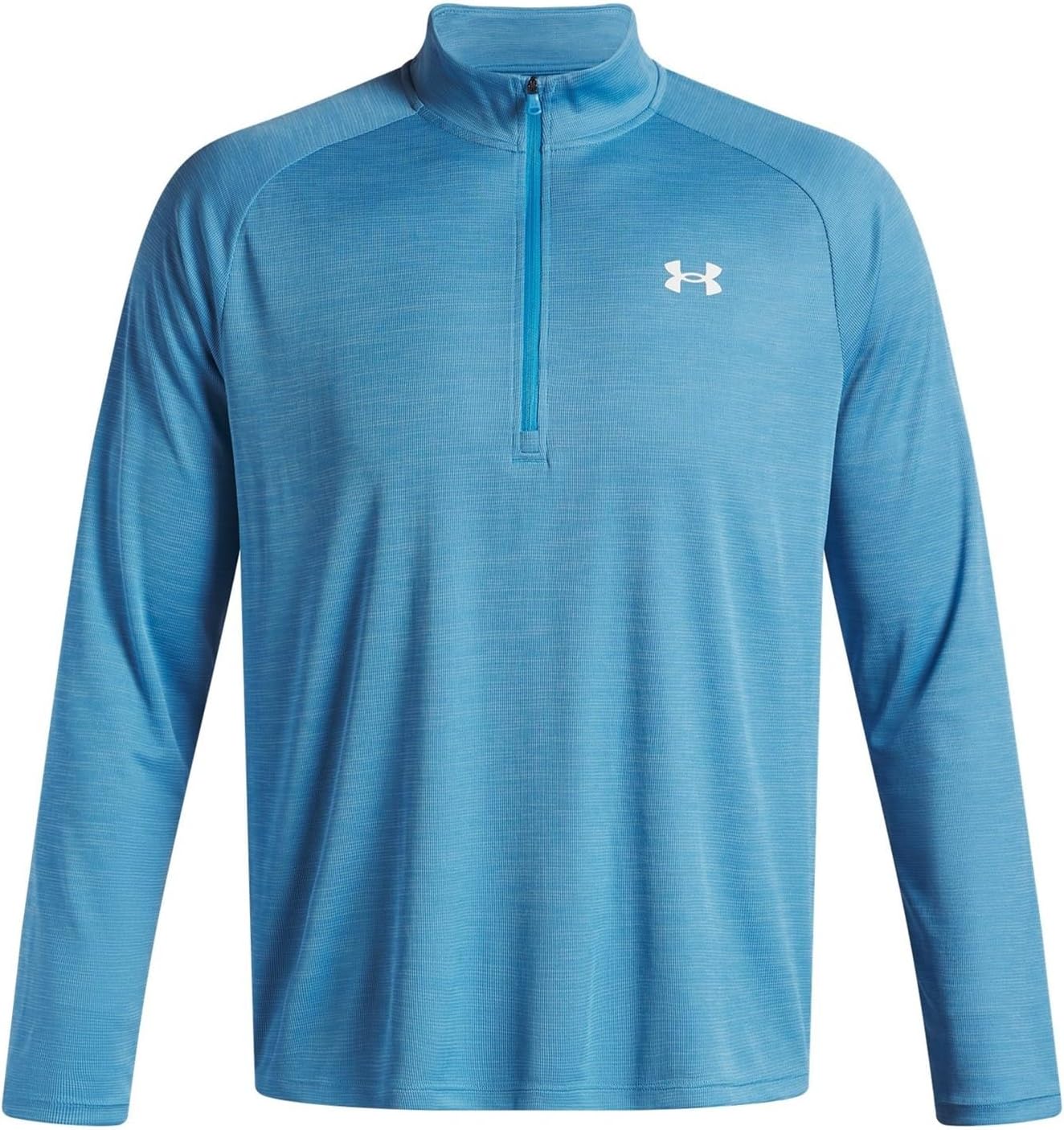 

Under Armour Mens Tech Textured Half Zip Long Sleeve, (453) Ether Blue/White