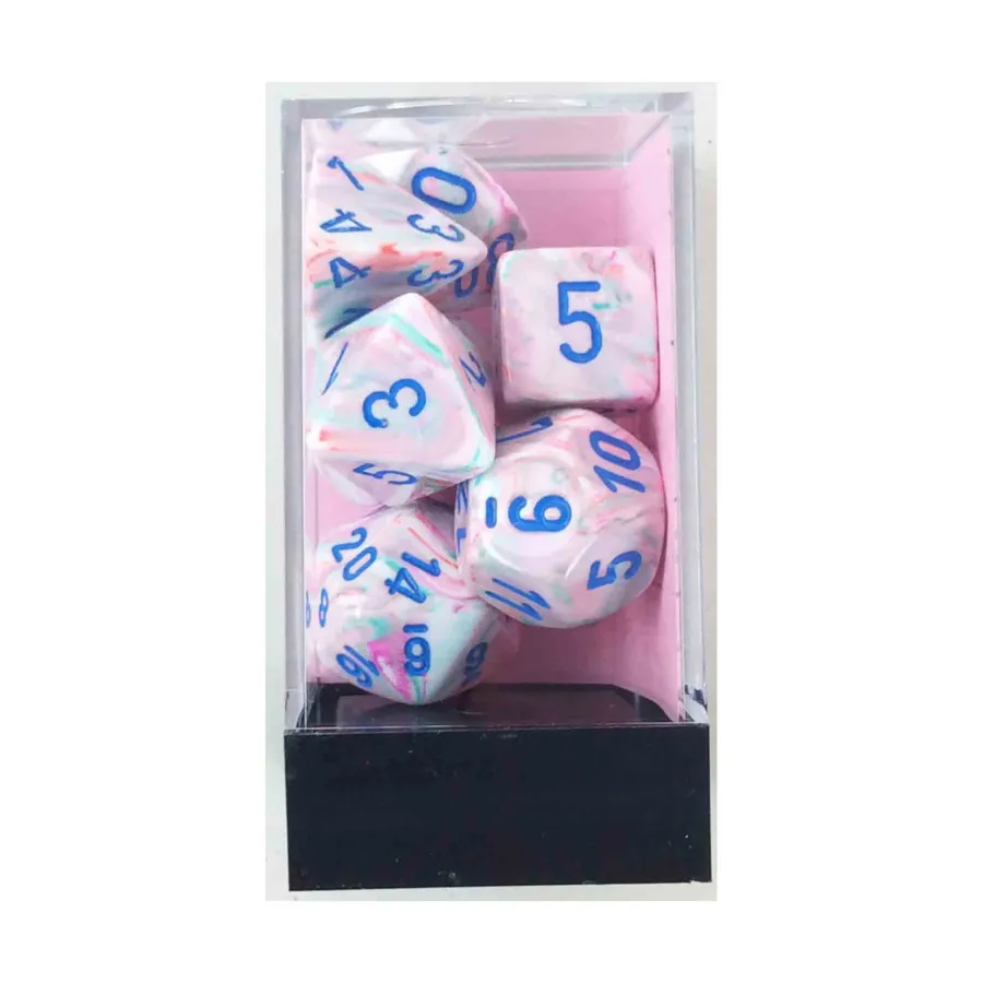 

Поли-набор «Поп-арт с синим» (7), Dice - Festive - Poly Sets (Chessex)
