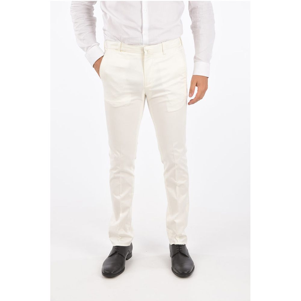 

Эластичные хлопковые брюки YALE с 5 карманами Corneliani, White