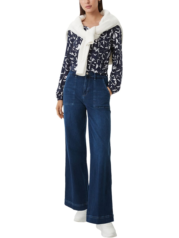 

Comma Блузка темно-синего цвета