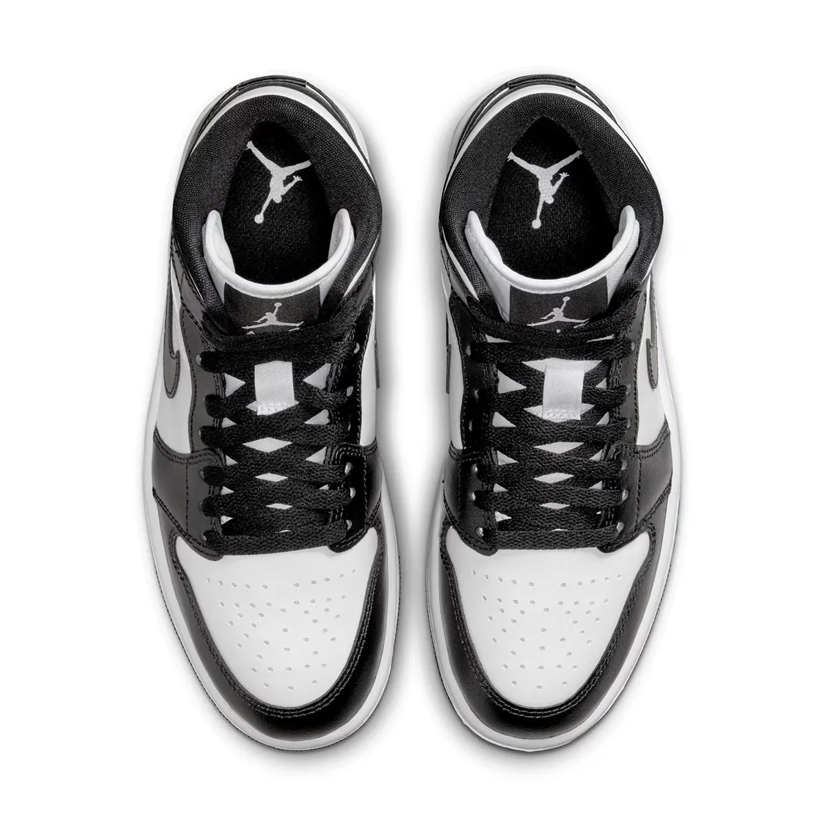 Женские баскетбольные кроссовки Air Jordan 1 Mid Jordan, черный/белый — фото 3