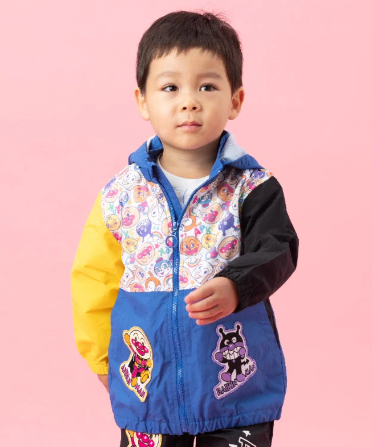 Куртка детская Anpanman Kids Collection с нашивками, синяя