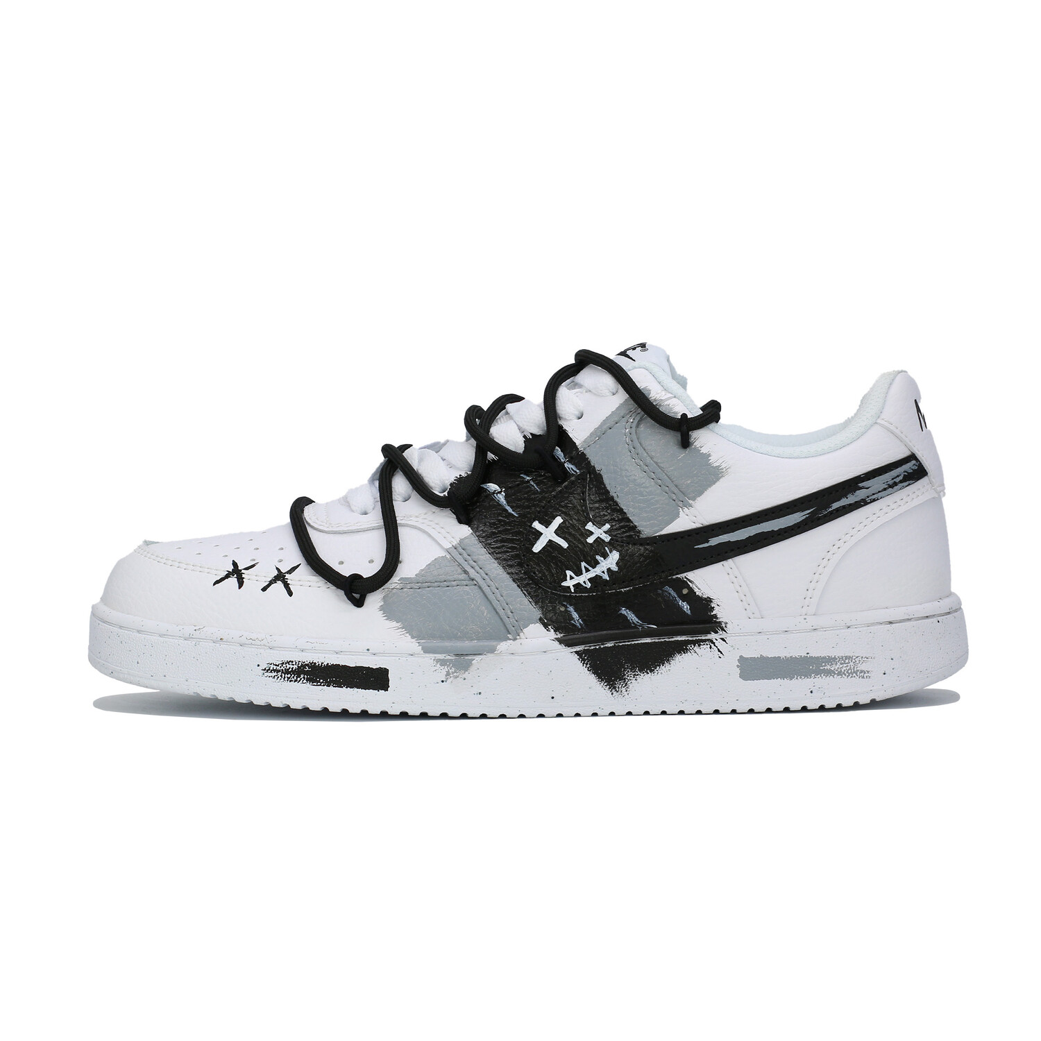 

Кроссовки Nike Court Vision 1 Skateboarding Shoes Men Low-top Black/grey/white, черный