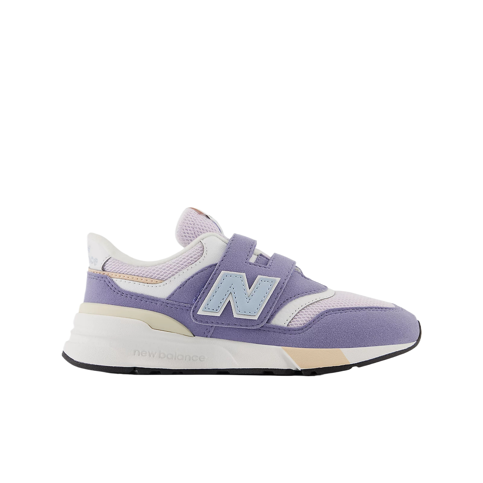 New Balance Детские беговые кроссовки NB 997R, переливающиеся фиолетовый/светло-голубой хром — фото 3