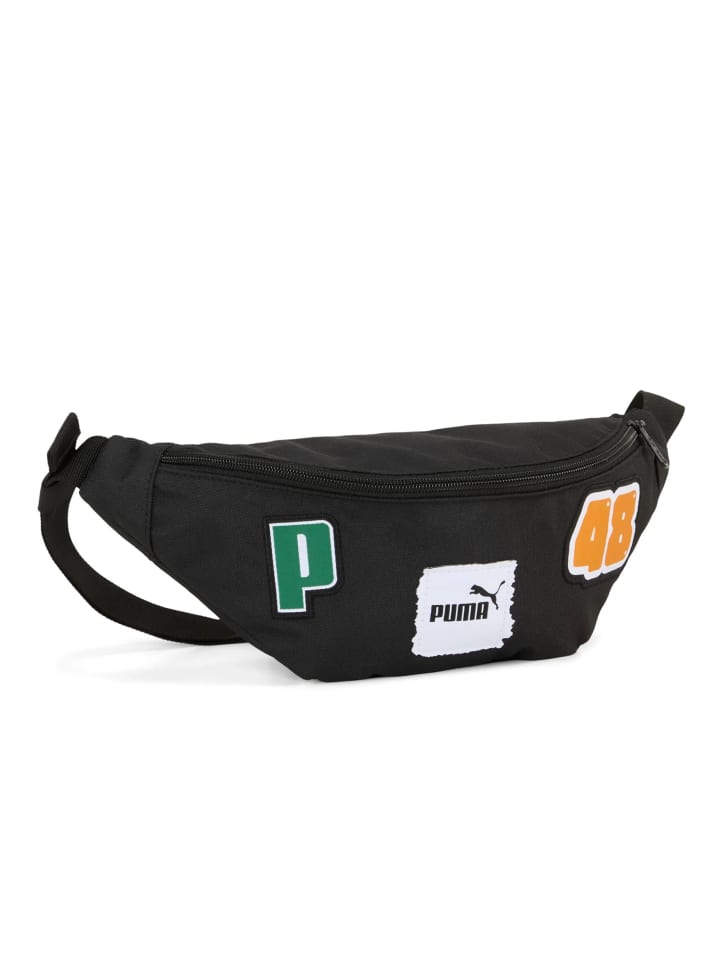 

Поясная сумка Phase Patch Waist Bag, поясная сумка-бананка Puma черного цвета