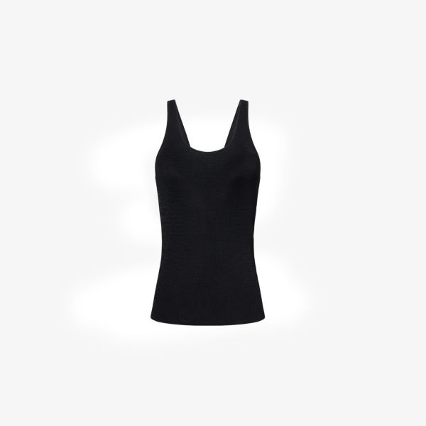 

Топ трикотажный The Frankie Shop Rivo с круглым вырезом, черный