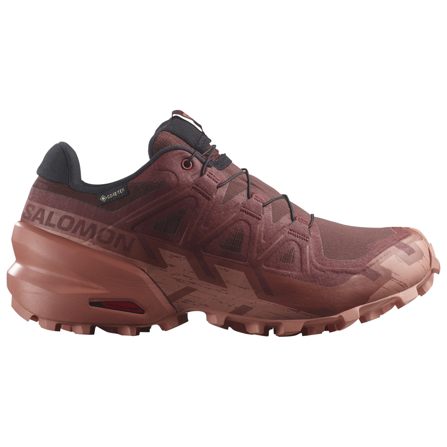 

Кроссовки для бега по пересеченной местности Salomon Speedcross 6 GORE-TEX, цвет Rum Raisin/Barn Red/Canyon Clay