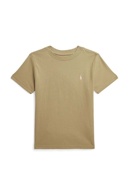 

Детская хлопковая футболка Polo Ralph Lauren, бежевый