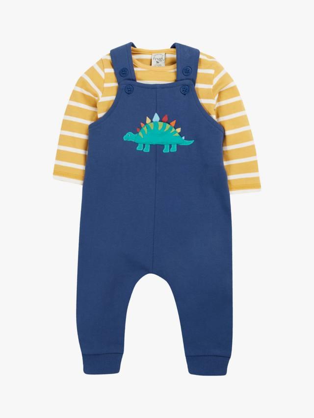 

Детский комбинезон с динозавриком из чистого органического хлопка Frugi, темно-синий/разноцветный