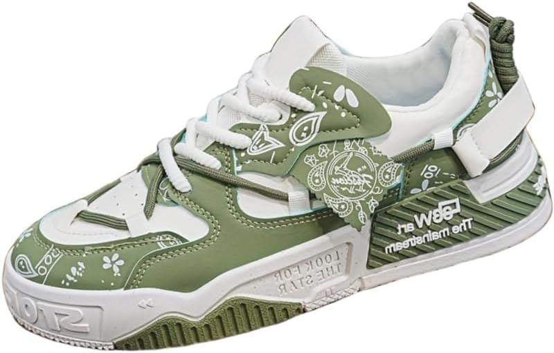 

Мужские модные кроссовки Fusecottc для скейтбординга с шнуровкой - повседневные кеды, зеленый