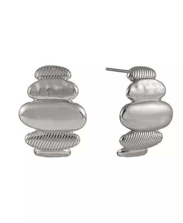 

Серьги-Подвески серебристого тона с полировкой и текстурой Laundry By Shelli Segal, silver