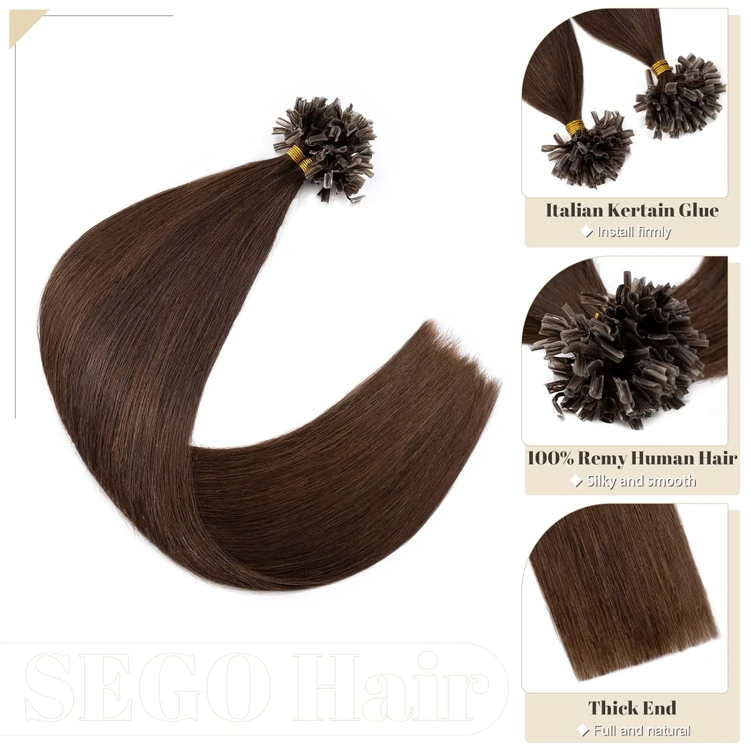 Наращивание волос на кератиновых капсулах «Bondings Remy Human Hair» от SEGO Sego — фото 2