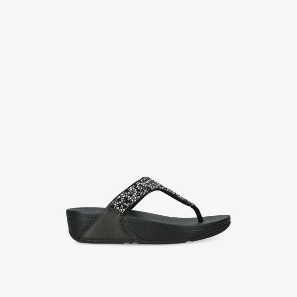 Сандалии Fitflop с кристаллами и стразами, черный