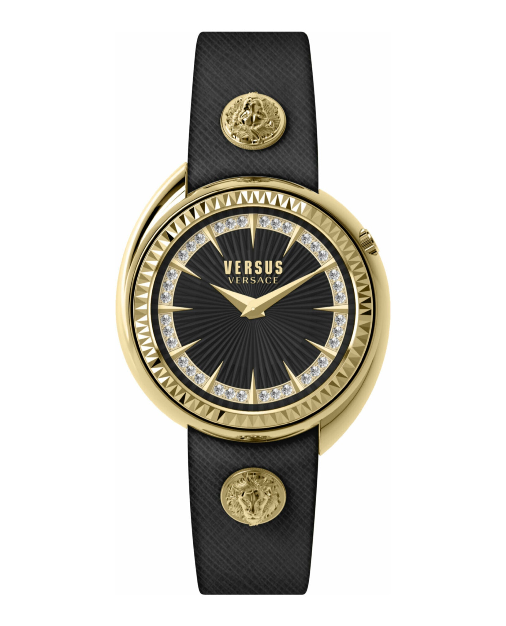

Часы Tortona Crystal Leather Versus Versace, черный/золотой/черный