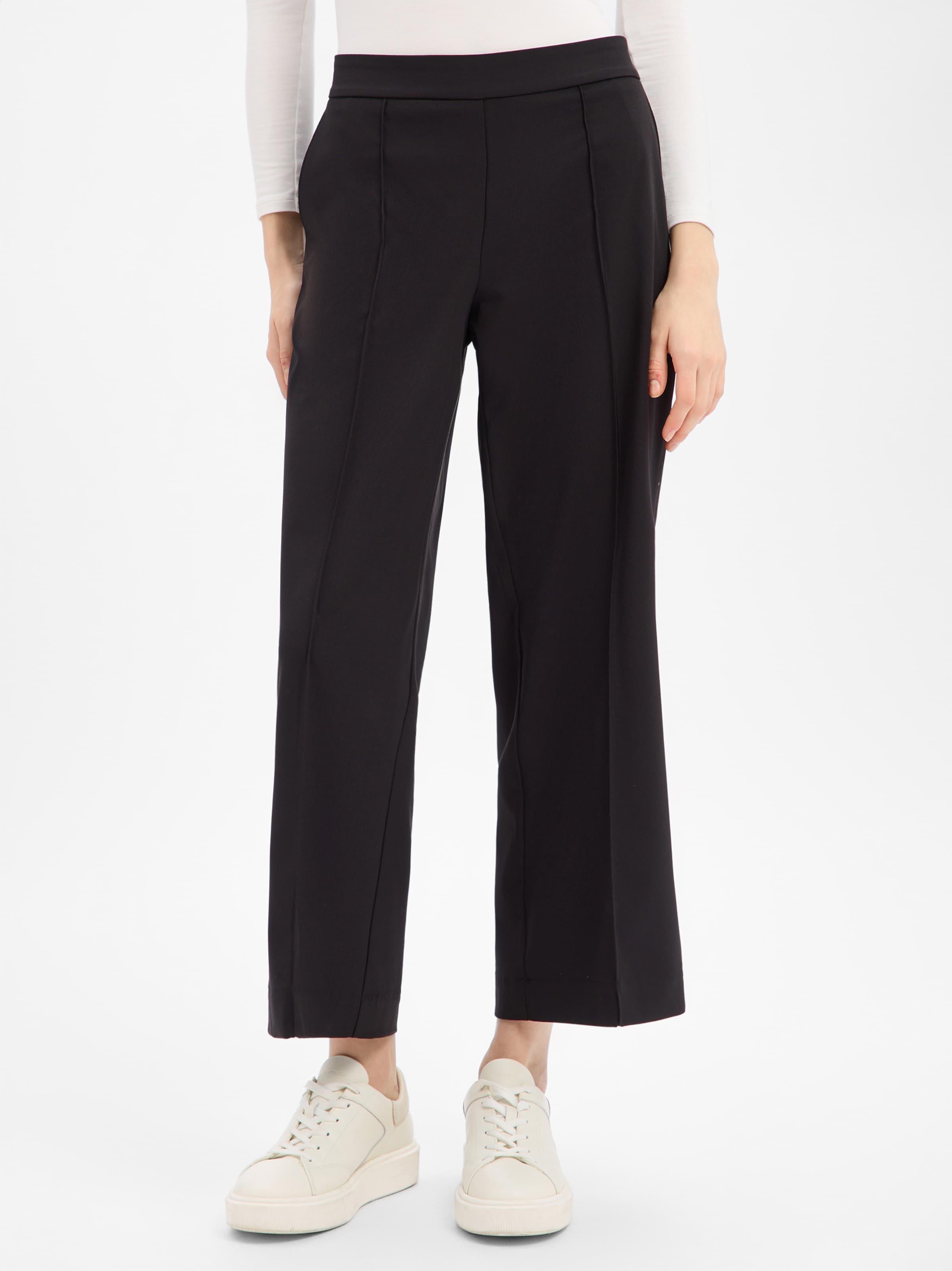 

Someday Брюки с защипами Regular Pleat-Front 'Charlie cropped' в черном цвете