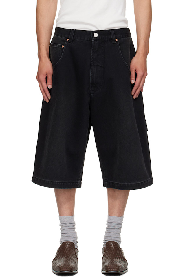 

Vetements Черные джинсовые шорты в стиле хип-хоп