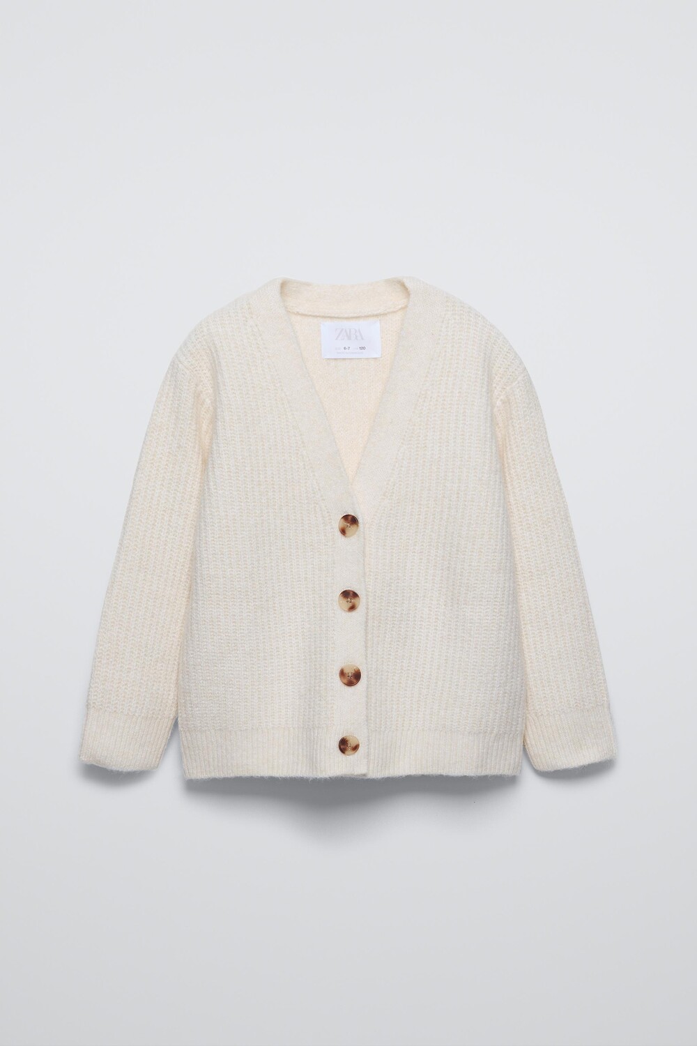 

Вязаный кардиган ZARA, экрю