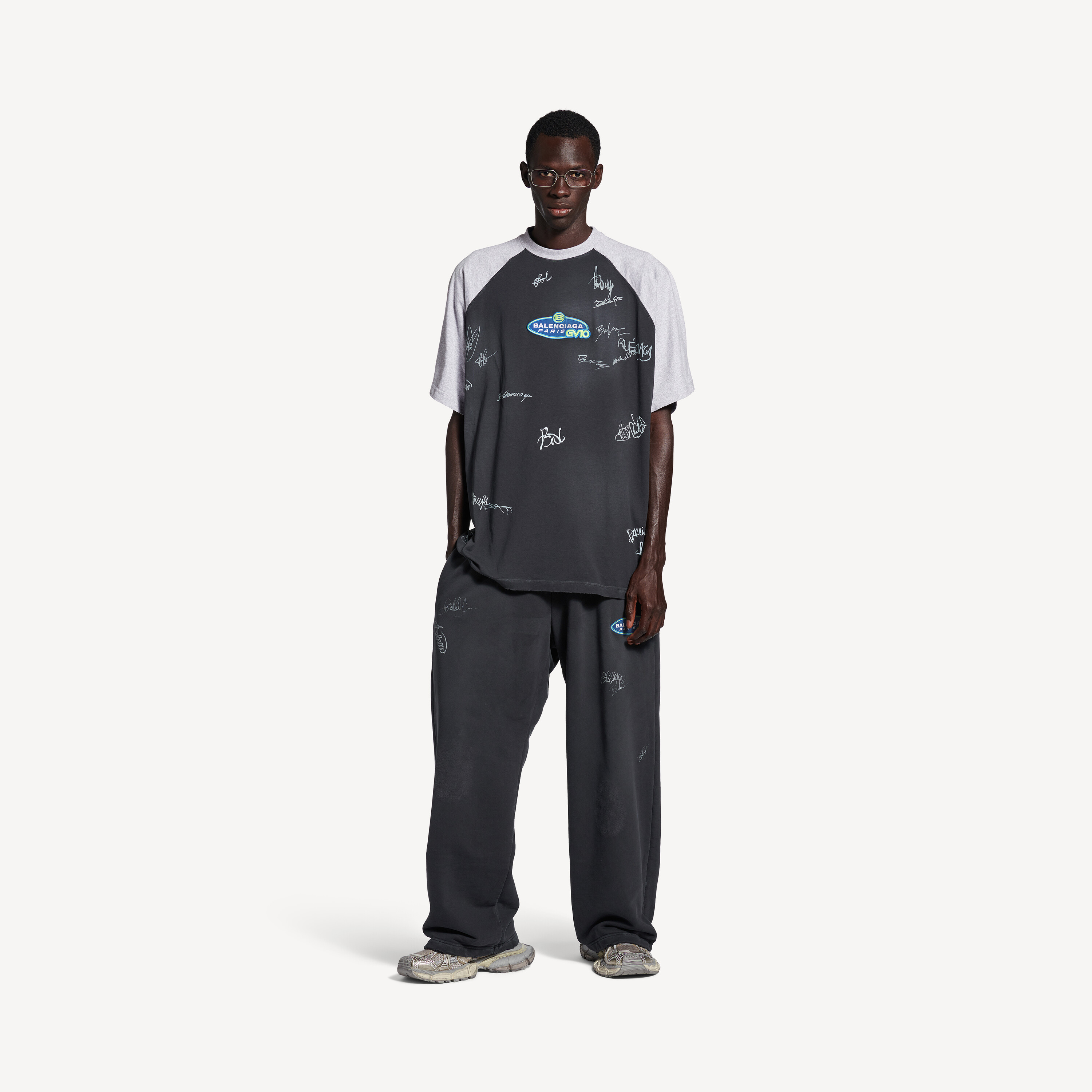 

Мужские свободные брюки banana черного цвета BALENCIAGA, черный