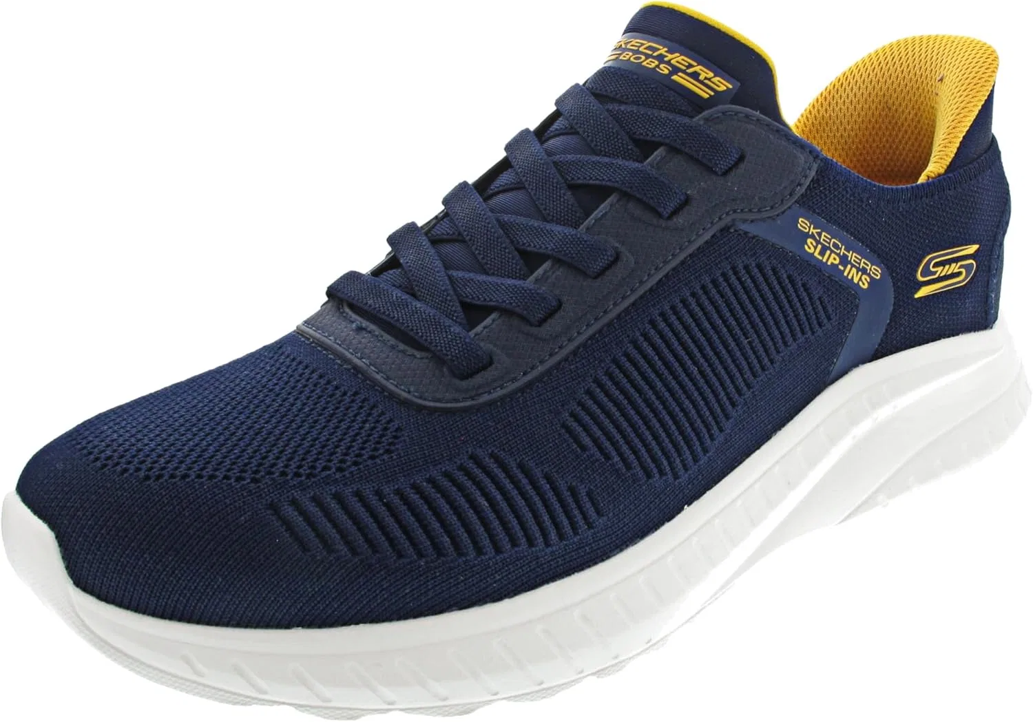 Мужские кроссовки Skechers Bobs Squad Chaos Solid Step, Navy — фото 4