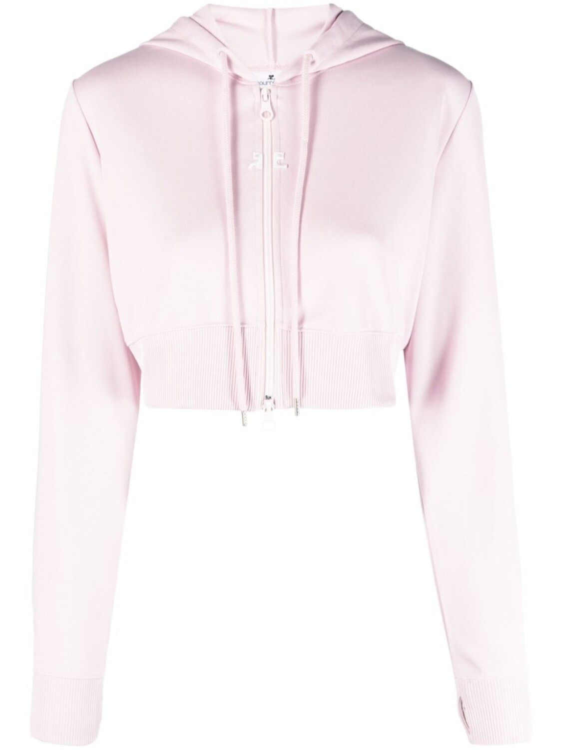 

Courrèges укороченное худи с нашивкой-логотипом, розовый
