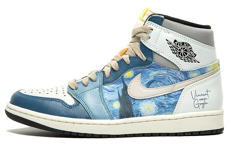 

Кроссовки Air JORDAN 1 Vintage Basketball Shoes Unisex High-Top White Blue, Синий, Кроссовки Air JORDAN 1 Vintage Basketball Shoes Unisex High-Top White Blue