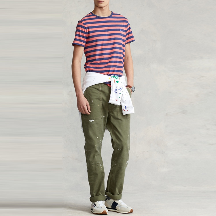Полосатая футболка Polo Ralph Lauren, красный — фото 4
