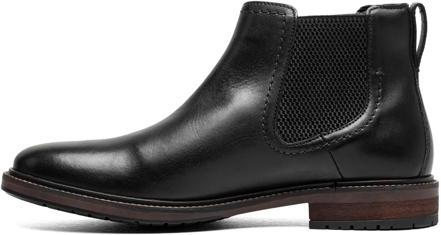 Мужские ботинки Florsheim Forge с гладким носком и эластичной вставкой, модель «челси», Black — фото 4