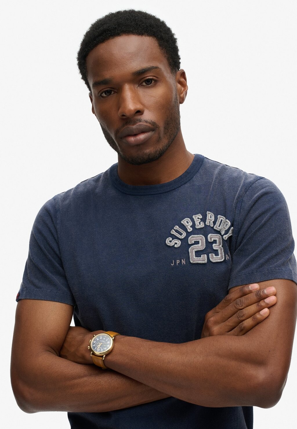 

Футболка с принтом VINTAGE ATHLETIC SHORT SLEEVE Superdry, синий