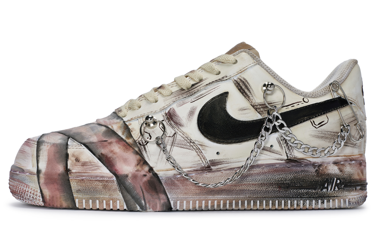 

Nike Air Force 1 811 Manufacture War-Damaged Medical Officer мужские скейтбордские кеды низкие розовый бежевый, цвет Pink Beige