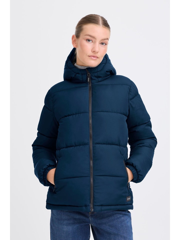 

Стеганая куртка OXMINNA JACKET HOOD синего цвета Oxmo