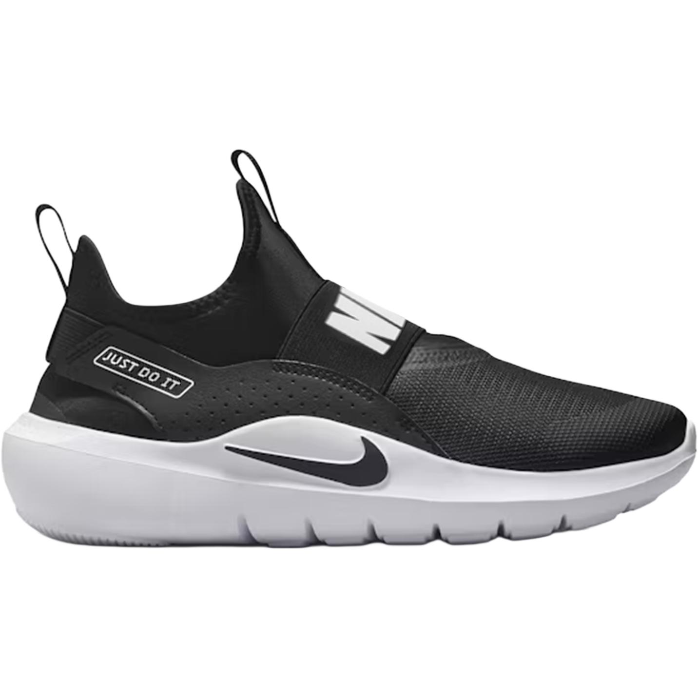 Nike Flex Runner 4 низкие детские беговые кроссовки black white unisex — фото 2