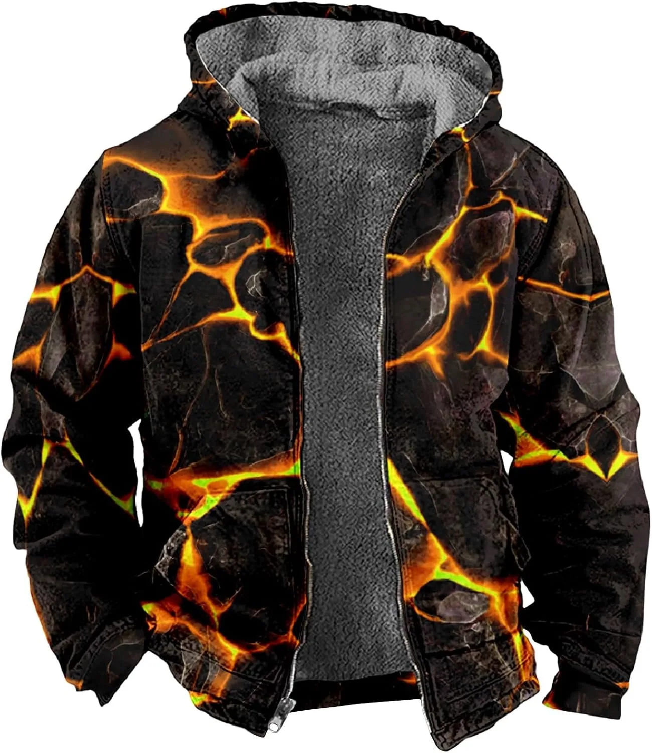 

Толстовка с капюшоном на молнии, утепленная флисом RODYETQQ