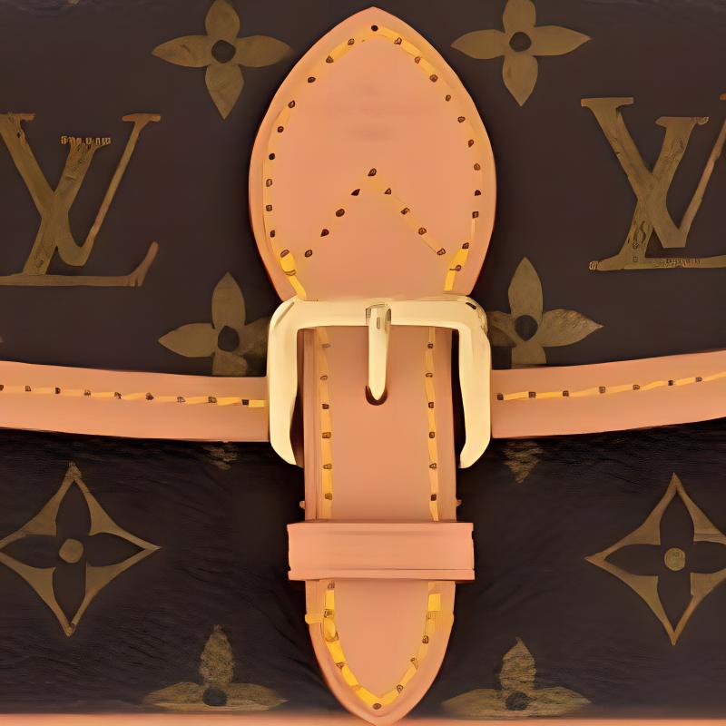 Нано Диана Кожаная Мини Сумка Женская Коричневая LOUIS VUITTON — фото 2