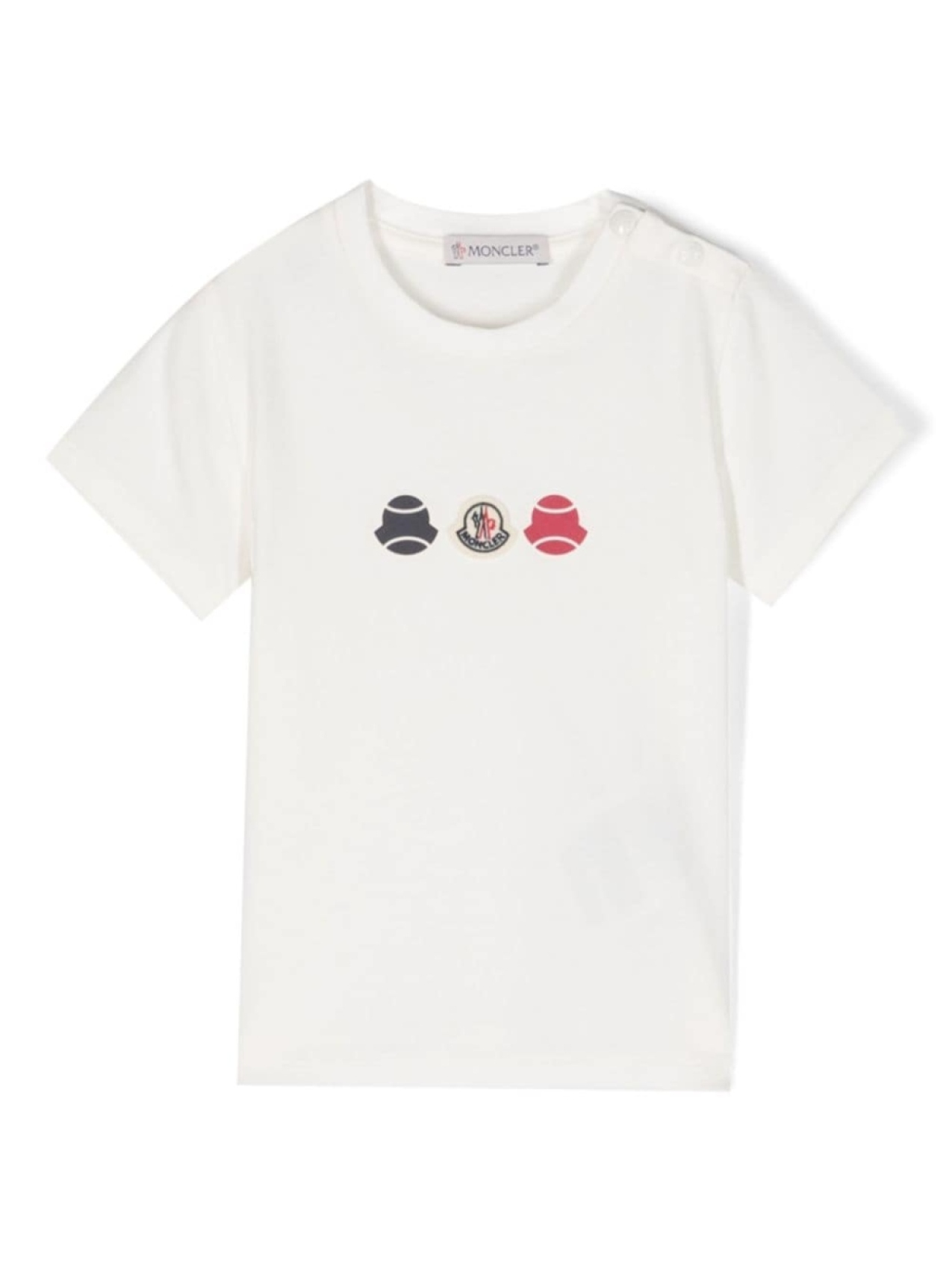 

Moncler Enfant футболка с нашивкой-логотипом, белый