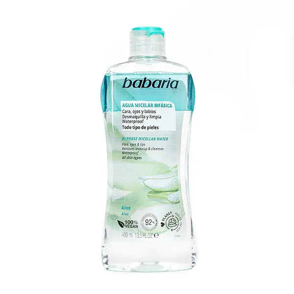 

Мицеллярная вода для лица, глаз и губ Agua Micelar Bifásica Babaria, 400 ml