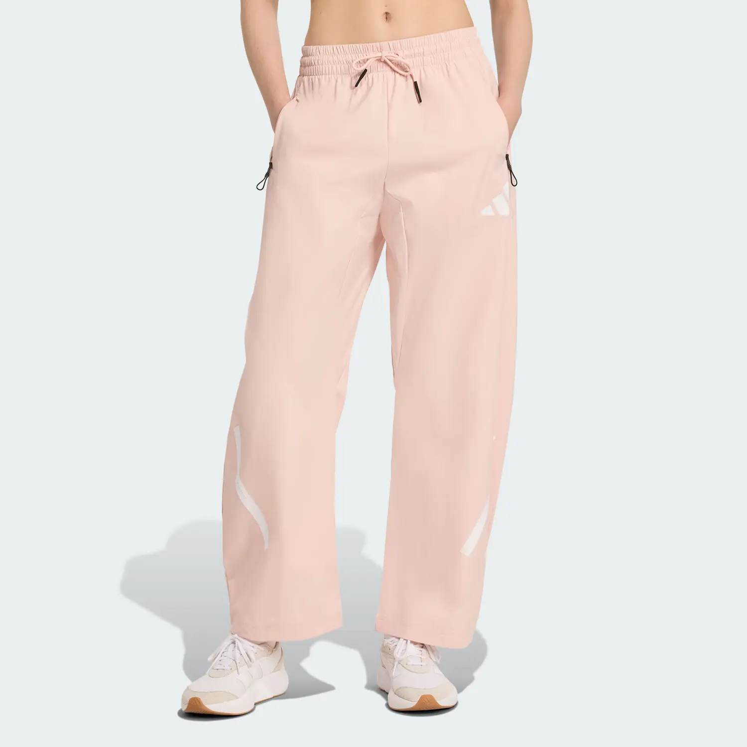 True Healing Series ZNE WOVEN JOGGERS повседневные брюки женские Adidas, светло-розовый/белый — фото 2