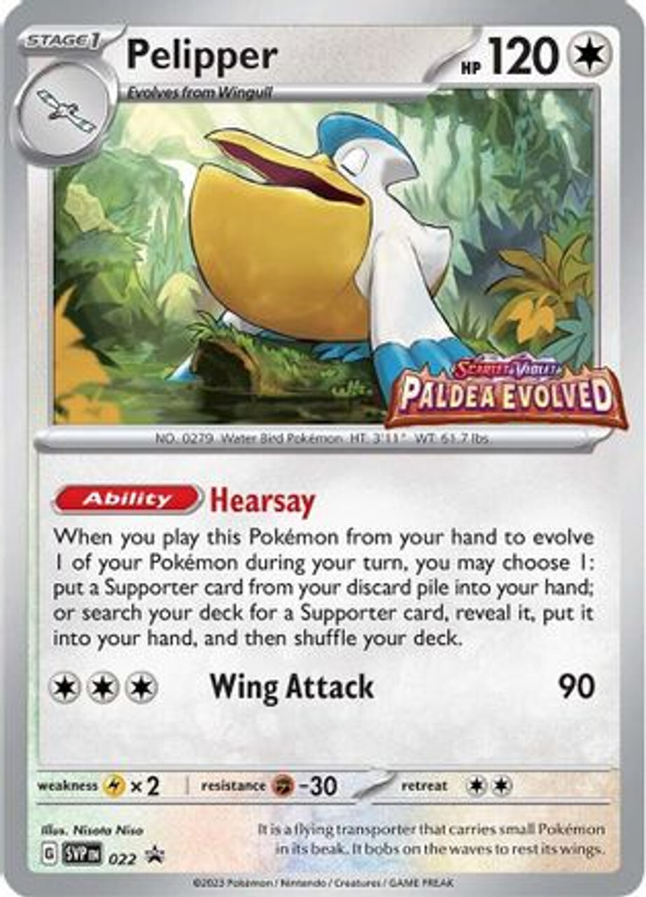 

Карточная игра Pelipper 22 - SV Scarlet Violet Promo Cards Holofoil