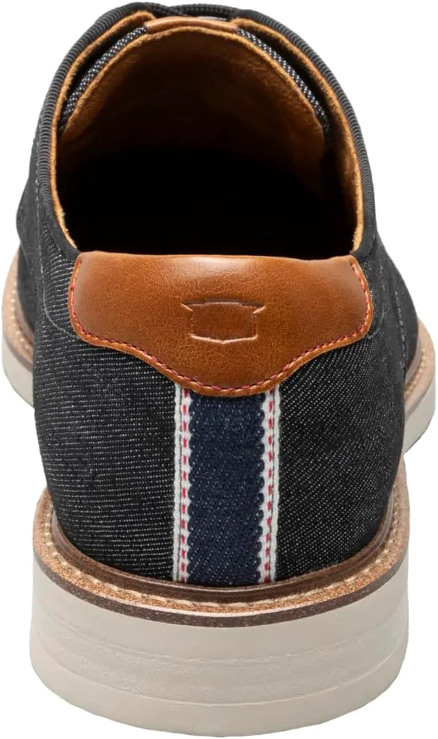 Мужские оксфорды Florsheim Herington из канваса с однотонным носком, черный — фото 4