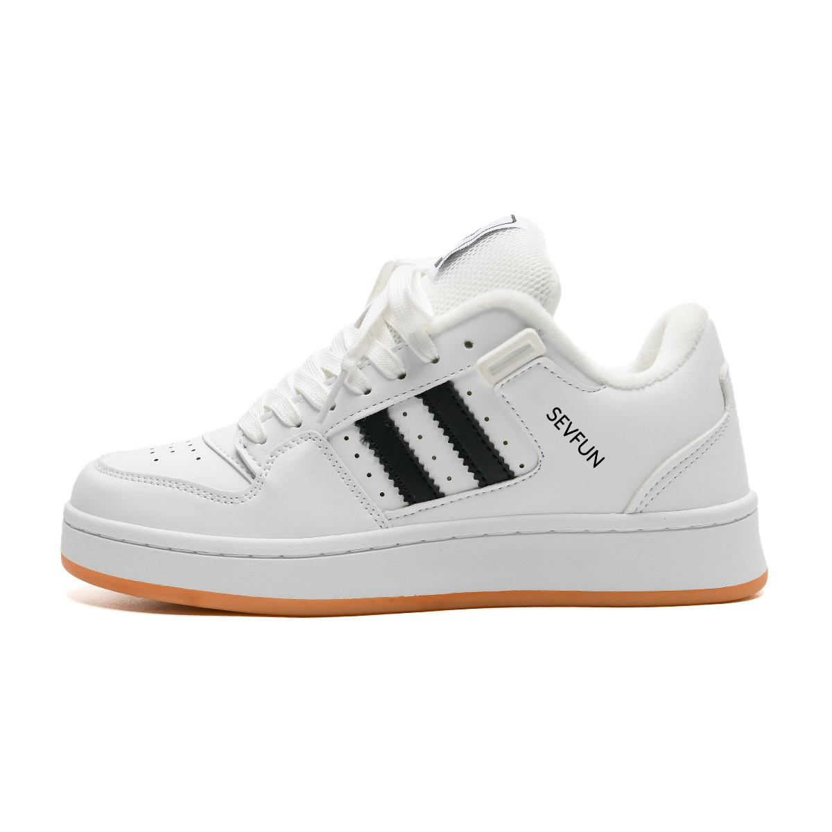 

7 SEVFUN Низкие скейтерские кроссовки унисекс в подарочной коробке - экрю (с флисовой подкладкой), цвет Ecru (Fleece-Lined)