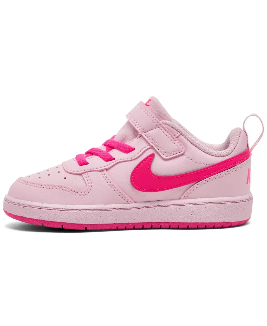 Детские кроссовки Toddler Kids Court Borough Low Recraft с застежкой-ремешком от Finish Line Nike, розовый — фото 3