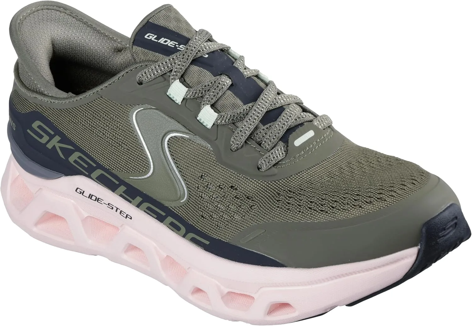 Мужские кроссовки Skechers 232921 Nvbl, розовый/оливковый — фото 2
