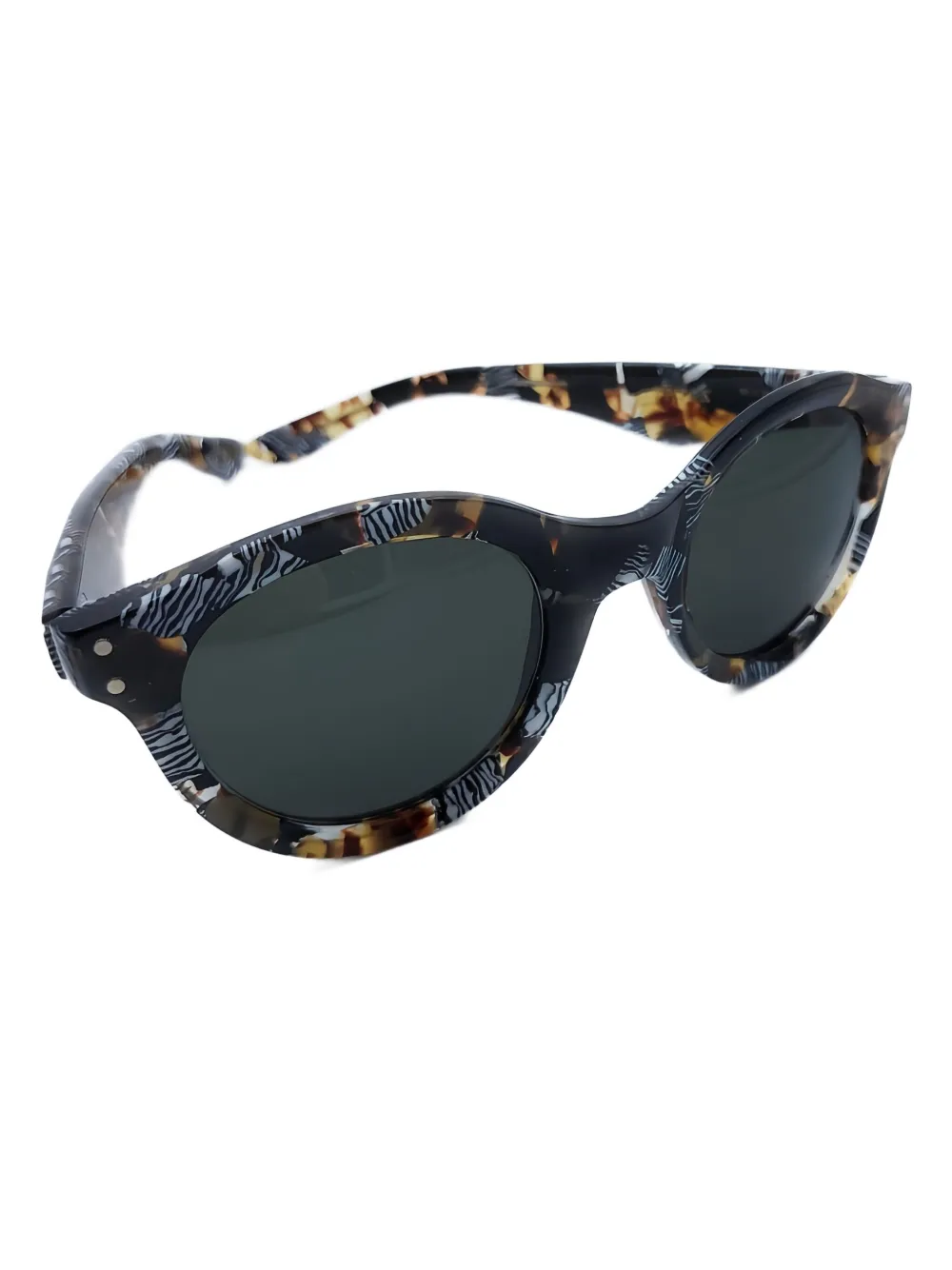 

Солнцезащитные очки с зебровым принтом Kador, черный
