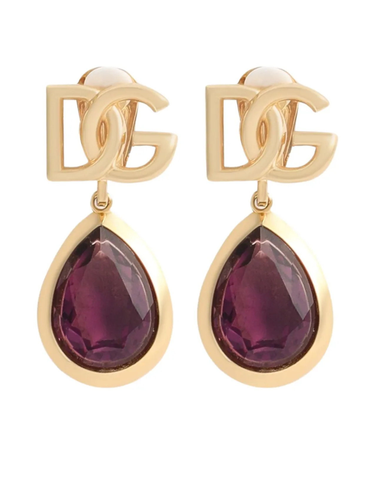

Dolce & Gabbana серьги с логотипом, золотой