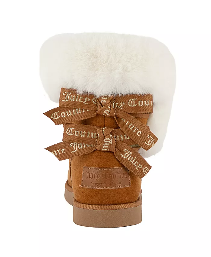 Женские уютные зимние ботильоны King Cozy Juicy Couture, коричневый — фото 3