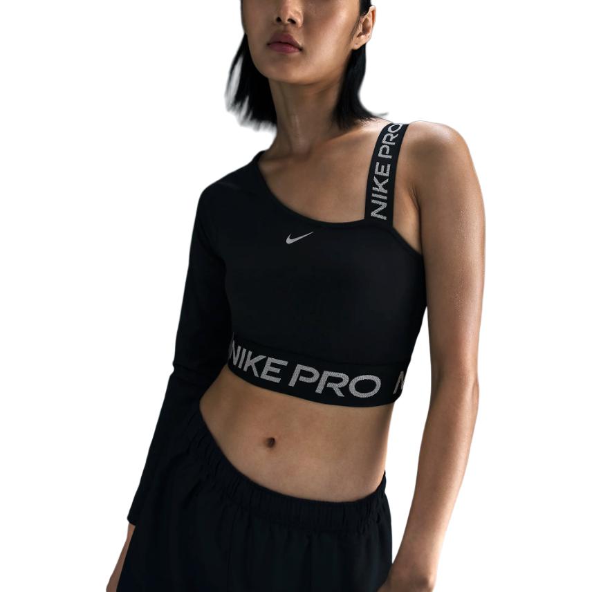 Nike ProDri Fit Shine Кроп-топ Женский Черный — фото 3