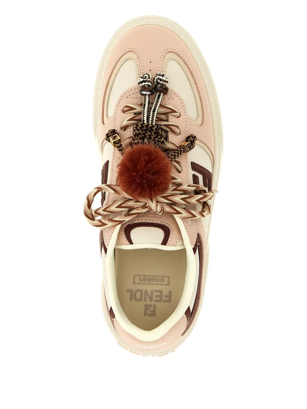 Кроссовки на платформе с логотипом Fendi, нейтральный — фото 4