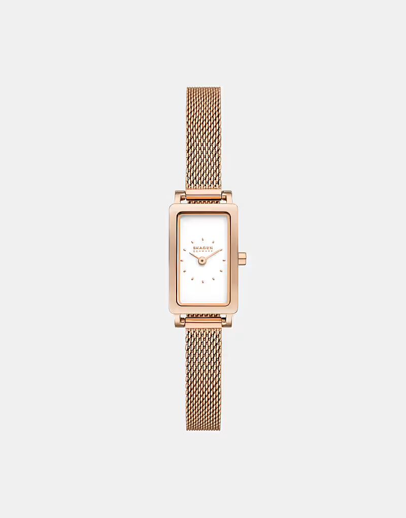 

Женские часы Skagen Hagen Micro с двумя стрелками, из нержавеющей стали, розового золота - ROSEGOLD