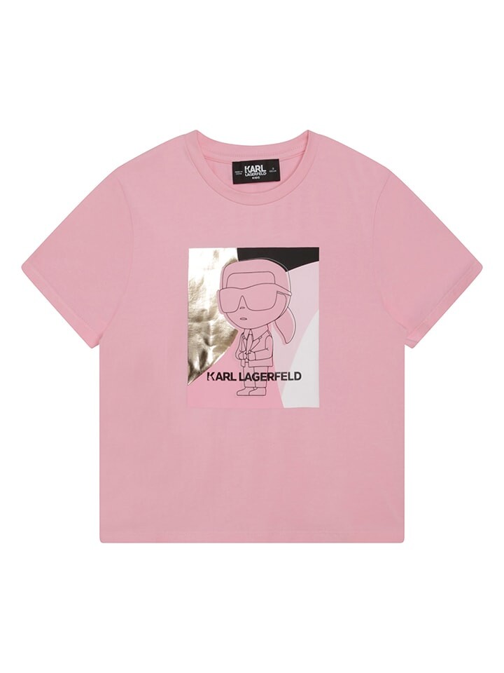 

Футболка Karl Lagerfeld Kids, розовый